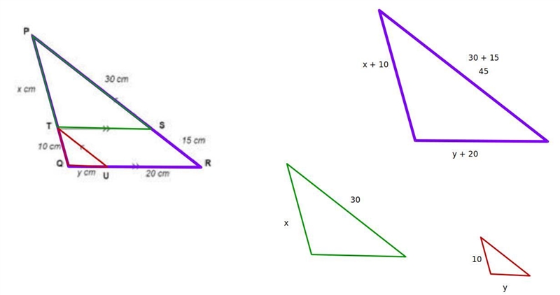 Pls help a little exercise on thales. Using the letters in the diagram, write down-example-1