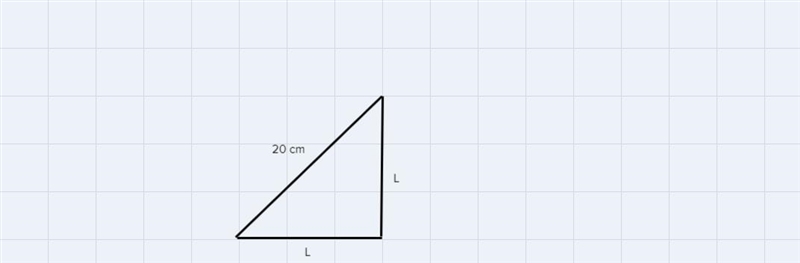 A square has diagonals 20 cm long. What is the length of the side?-example-1