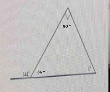 The side of a triangle blowers extended a form and exterior angle of 144 degrees. find-example-3