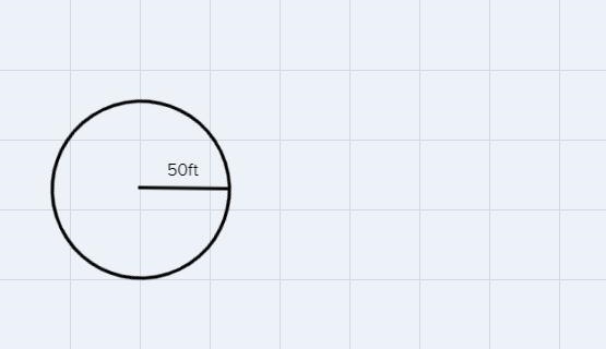 A runner lane is exactly 50 feet from the center of a circular race track. The runner-example-1