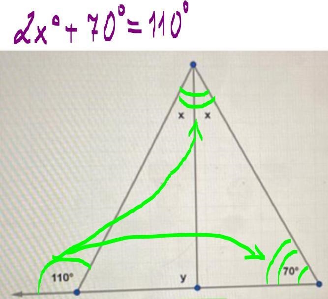 Angle sum theorem ?? do i add the numbers, and equal it to 180?-example-1