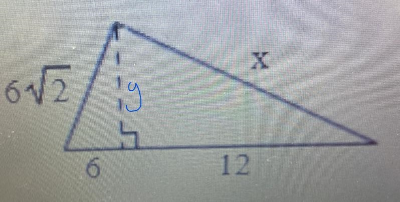 How do I find x I know you separate the shapes but I got it wrong…-example-1