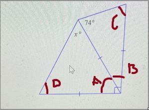 Find the value of x.If necessary, you may learn what the markings on a figure indicate-example-1