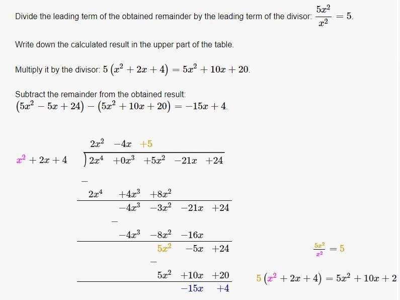 How would I use polynomial division to write the rational expression as a polynomial-example-3