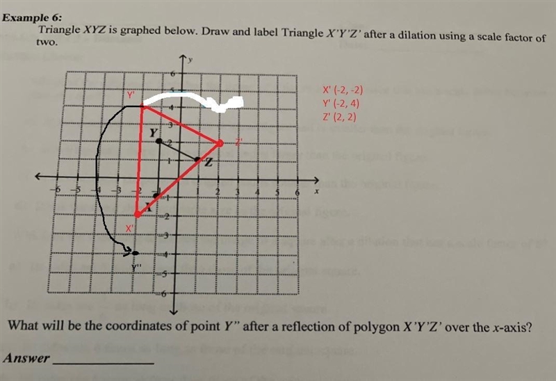 logitechExample 6:Triangle XYZ is graphed below. Draw and label Triangle X'Y'Z' after-example-1