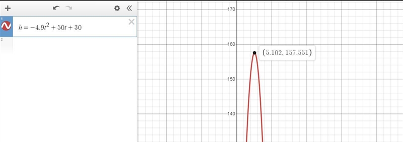 Use the given quadratic function to answer questions about the situation it models-example-3