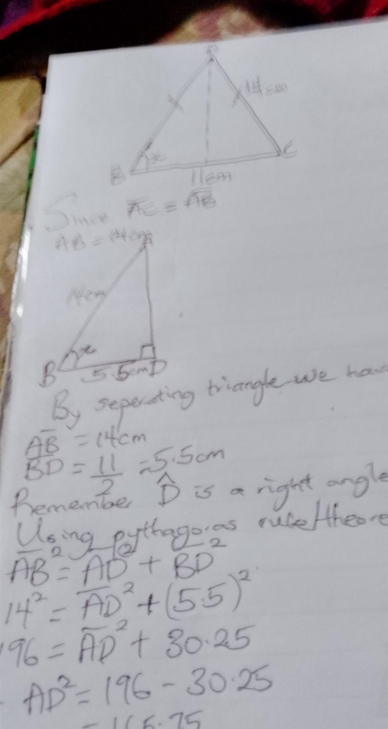 ABC is an isosceles triangle, with AB = AC. find X​-example-2