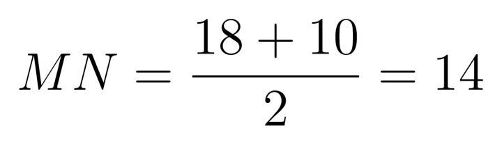 Find the length of the midsegment of the trapezoid.-example-1