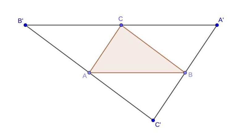 Through C construct a parallel to AB. Through A construct a parallel to BC. Through-example-1