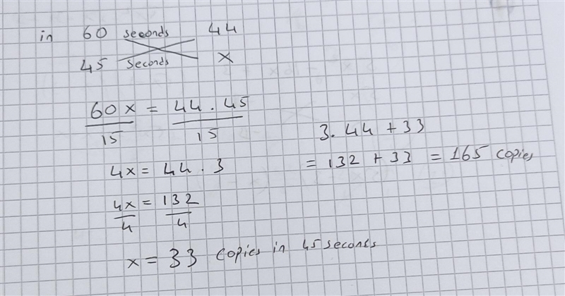 A copy machine makes 44 copies per minute . how many copies does it make in 3 minutes-example-1