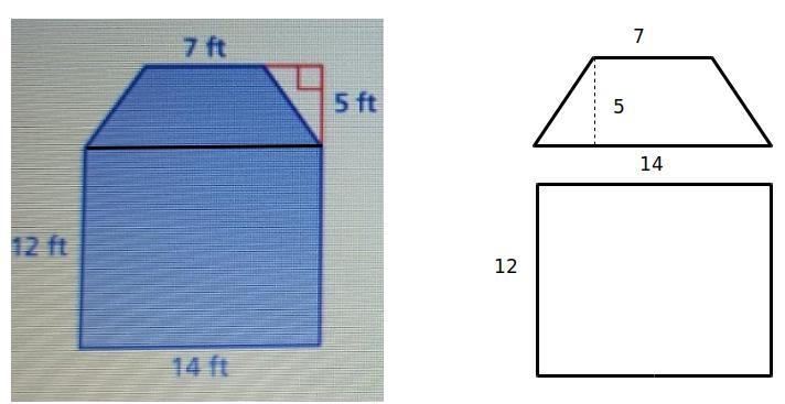 Find the area of the figure. 5 ft The area is square feet.​-example-1