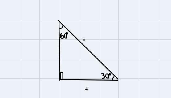 Find the length of side x in simplest radical form with a rational denominator.60X-example-1