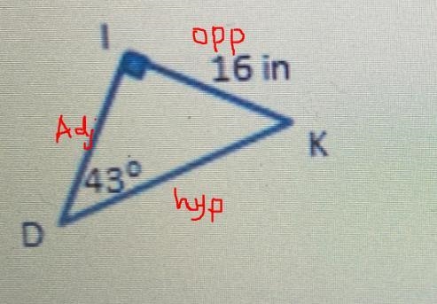 Question 410What is the length of line segment DK to the nearest tenth of an inch-example-1