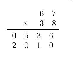 Solve using place value 67x38=-example-1