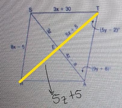 In the figure below, quadrilateral RATS is a rhombus with diagonals SA and TR interesting-example-2