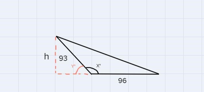 The area of a triangle is 2312 . Two of the side lengths are 93 and 96 and the included-example-2