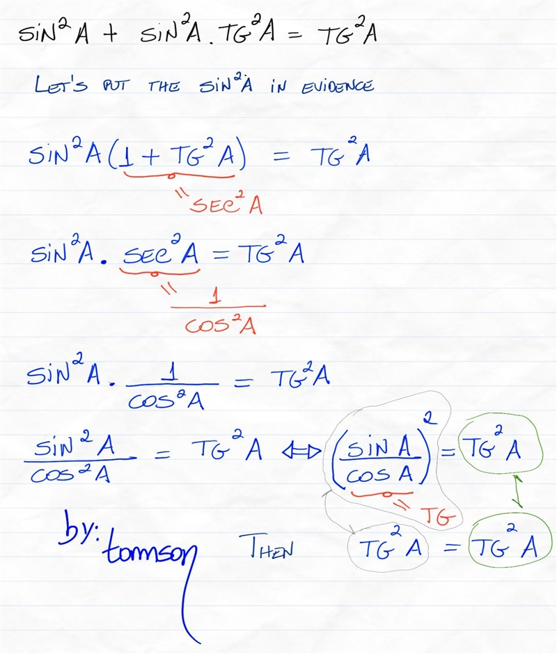 Sin²A+sin²A.tan²A=tan²A​-example-1