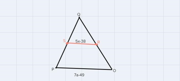 In the diagram below of triangle OPQ, R is the midpoint of OQ and S is themidpoint-example-1