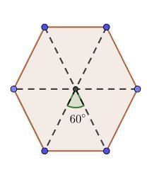 A regular hexagon is rotated 360° about its center. How many times does the image-example-1