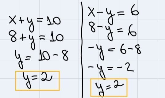 I am thinking of two numbers the sum of the two is 10 and the difference is six-example-2