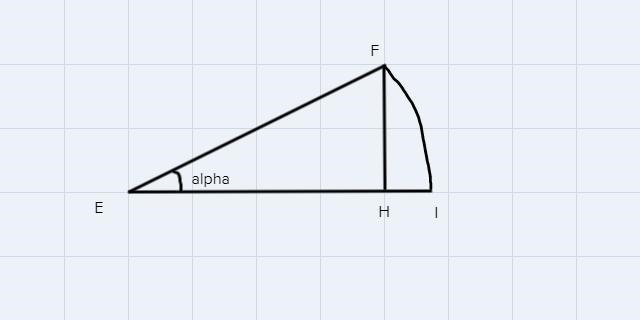 Circle E has a radius of 4.1 meters. FG is a chord and HE is a perpendicular bisector-example-1