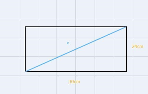 A rectangular monitor's size is measured diagonally from 1 comer to the opposite comer-example-1