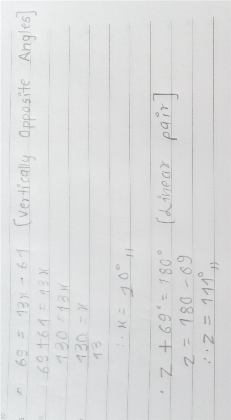 Given the figure below, find the values of x and z.-example-1