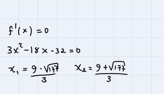 Find the output global maximum and global minimum values of the function f(x) = x-example-3