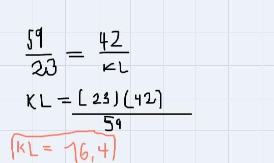 quaddrilateral FGHI is similar to quadrilateral JKLM. Find the measure of side KL-example-2