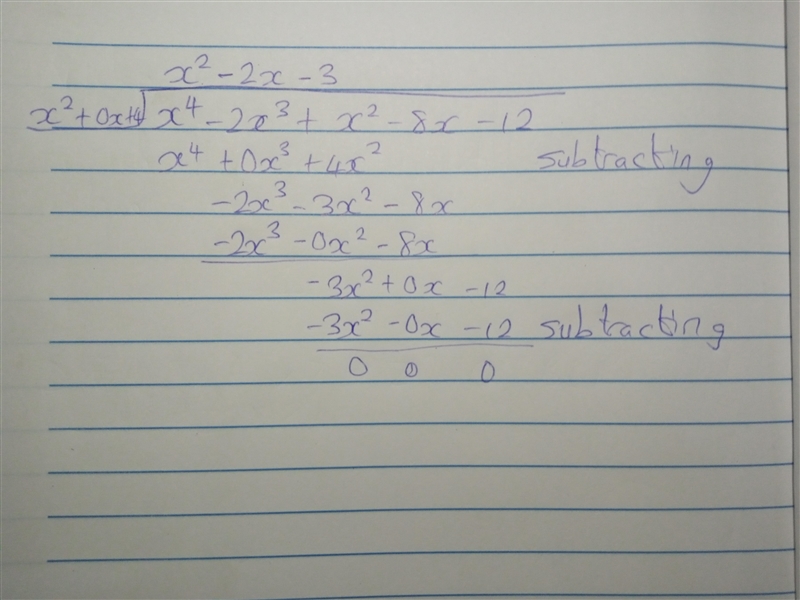 Please Help!!!Use division to determine if the binomial is a factor.(x^4-2x^3+x^2-8x-example-1