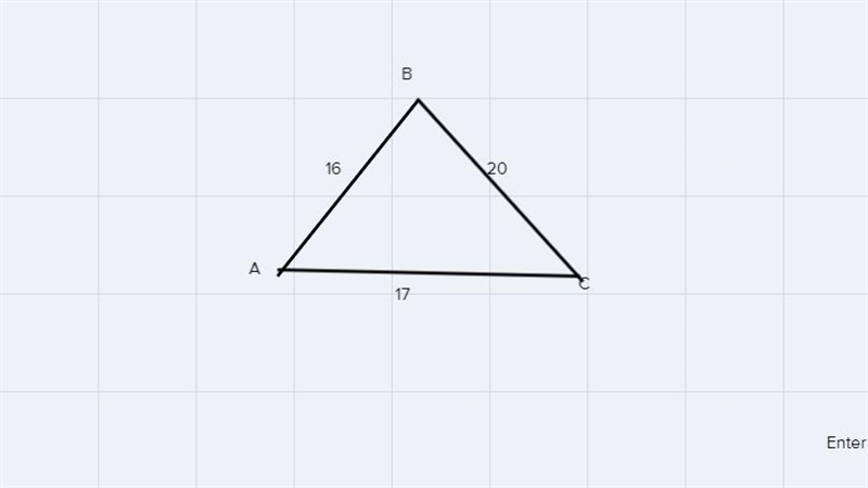 List the angles in order from thelargest to the smallest forAABC.AB = :16, BC = 20, CA-example-1