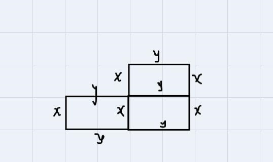 The question is: write an expression for the combined area of the three gardens in-example-2