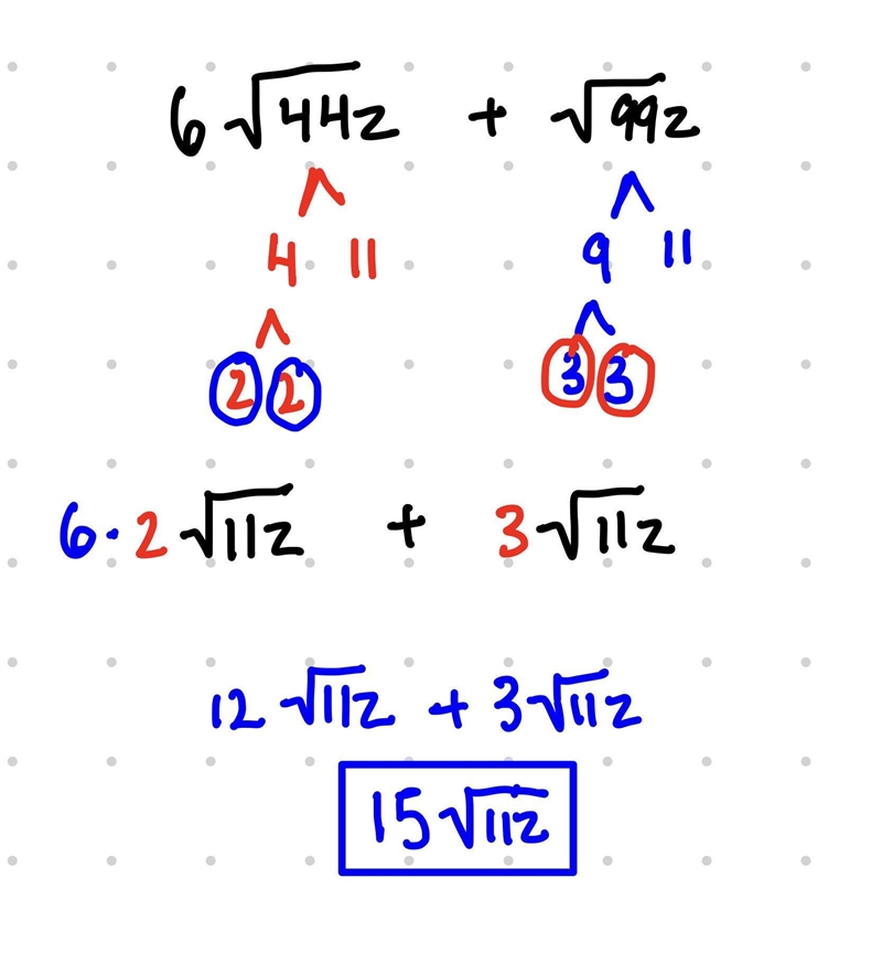 6 sqrt 44z + sqrt 99z-example-1