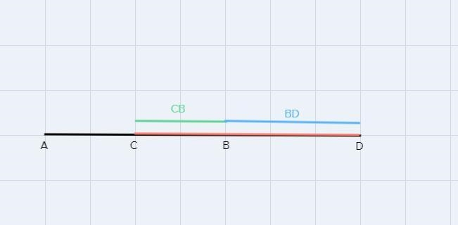 Point C is the midpoint of AB and point B is between points A and D. If AD = 15 and-example-2