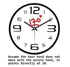 Assuming that the hour hand on an analog clock does not move with the minute hand-example-1