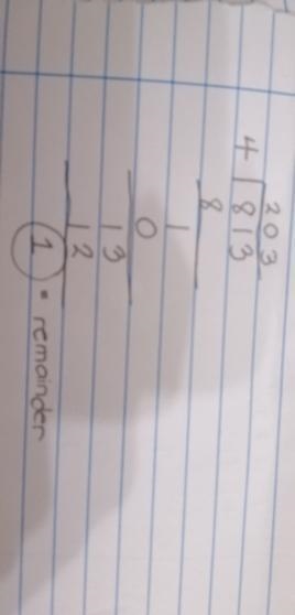 813 divided by 4 and find remainder-example-1