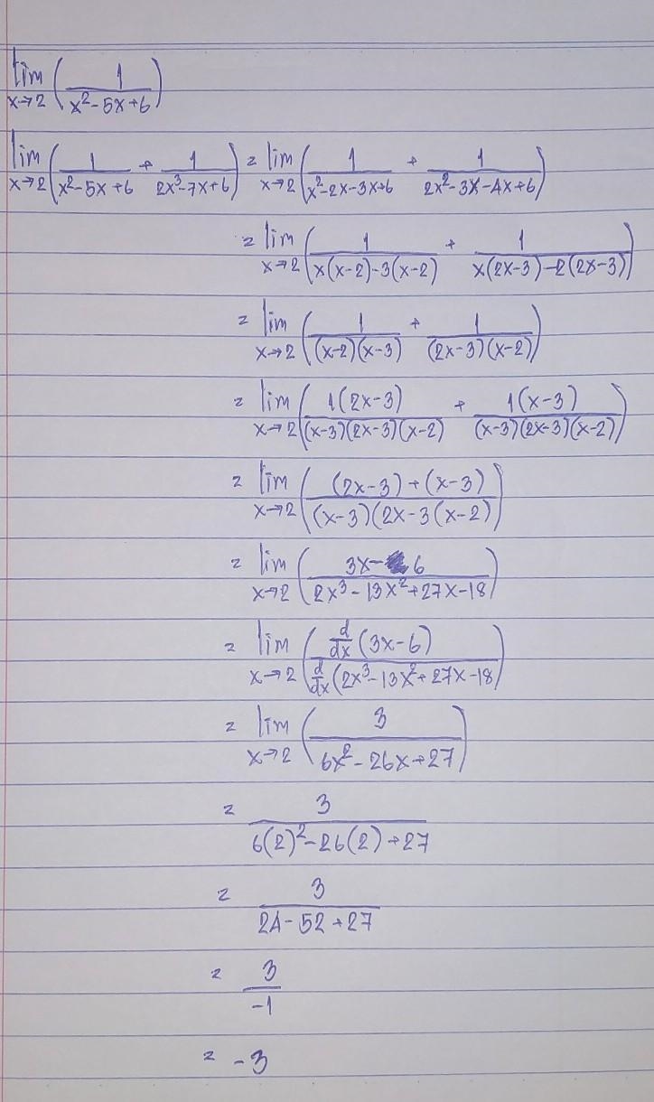 Find the Limit of the following given Function-example-1