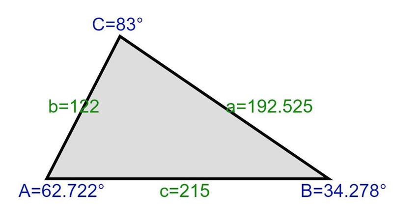 Carla needs to fence her triangularplot of land. The angle between thetwo shorter-example-1