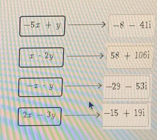 Drag the tiles to the correct boxes to complete the pairs-example-1