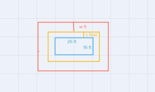 la has a swimming pool in her backyard that is rectangular with a length of 26 feet-example-1