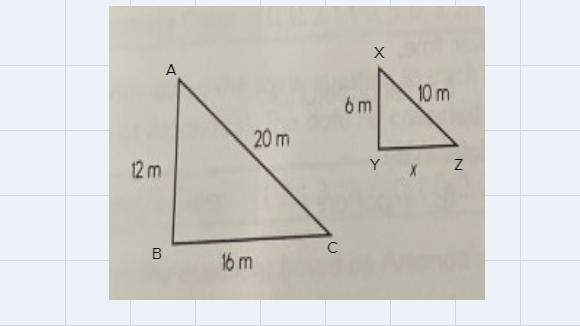 Find the length represented by x for each pair of similar triangles-example-1