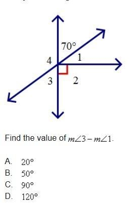 Find the value of m<3 - m<1-example-1