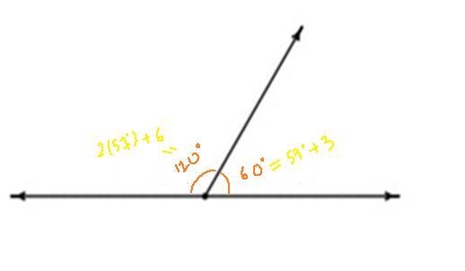 Solve for x. Then give the measure of both angles. (college)-example-1