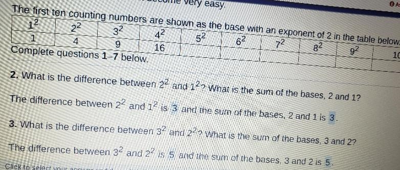 4. Describe the pattern. Choose the correct answer below. O A. The difference in the-example-1