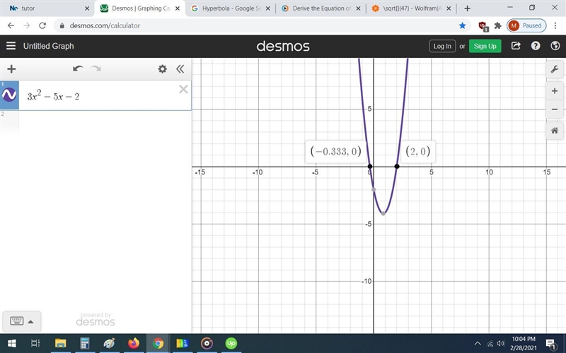 State the restrictions:12x2+31x + 93x2-5x-2-example-1