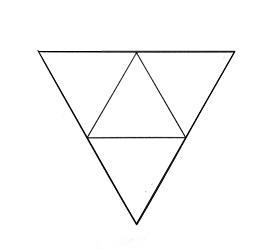 The net of a triangular pyramid is composed of one triangle and three rectangles.TrueFalse-example-1