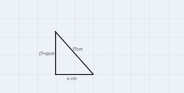 One leg of a right triangle is 7cm longer than the shorter leg, the hypotenuse is-example-1