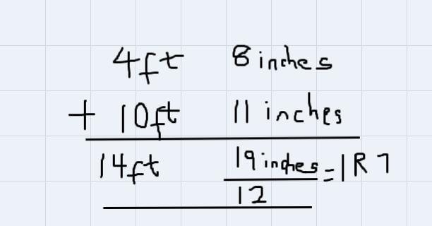 Perform the indicated operation.Add 4 feet 8 inches and 10 feet 11 inches.? ft ? in-example-1