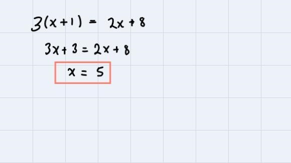 The larger triangle is a dilation of the smaller triangle find the values of x and-example-3