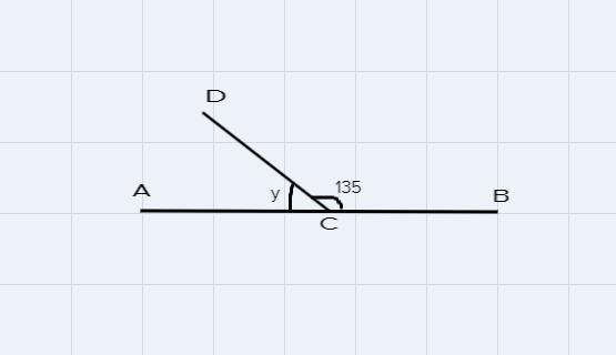 DАсBIf mZACB = 180°, and m2DCB = 135°,then m DCA = [?]°-example-1